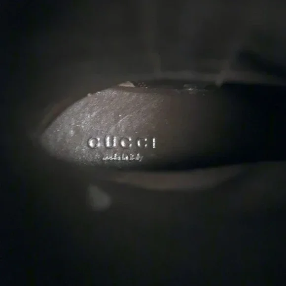 Gucci GG Monogram Canvas Knee High Boots Ebony Size 8 - Picture 10 of 12